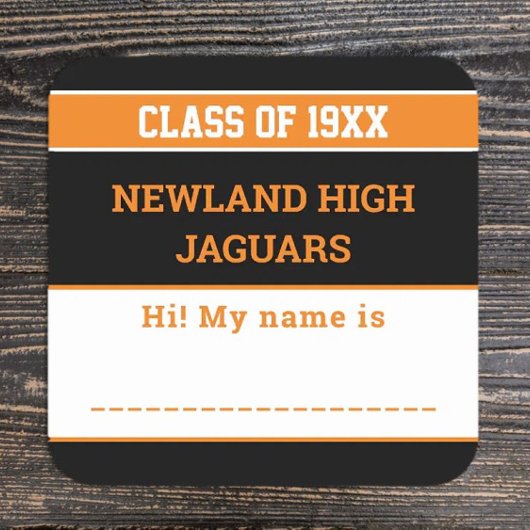 スクールスピリット!カスタムClass懇親会名タグ スクエアシール