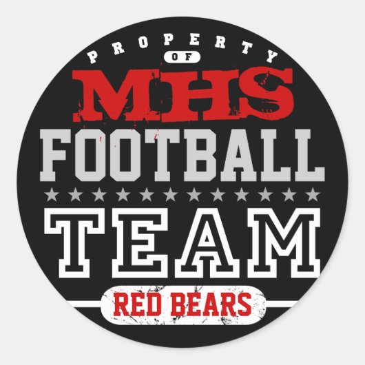 スクールスポーツチーム ラウンドシール (正面)