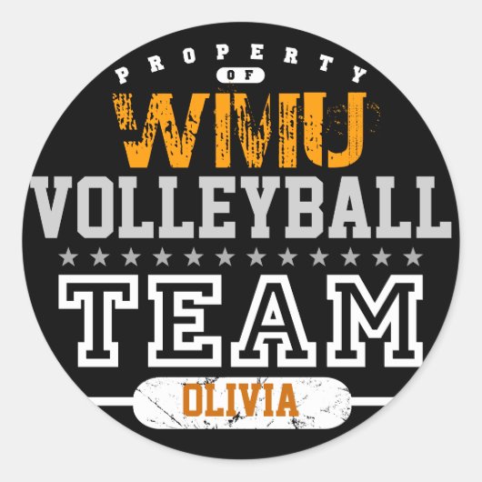 スクールスポーツチーム ラウンドシール (正面)