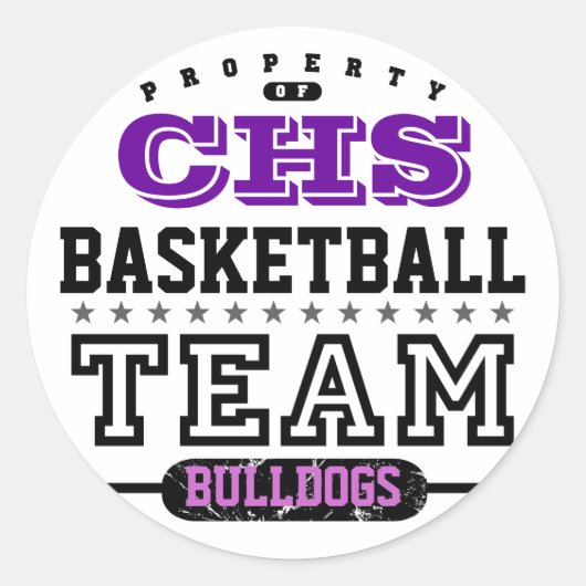 スクールスポーツチーム ラウンドシール (正面)