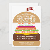 スクールズアウトバーベキューパーティー 招待状 (正面/裏面)