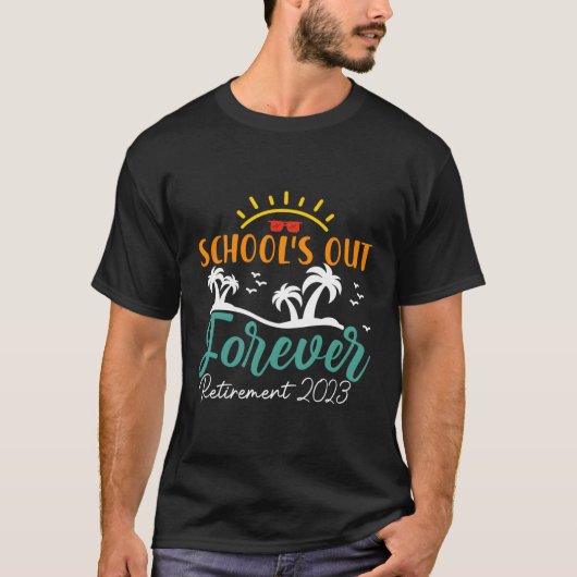 スクールズアウトフォーエバー退職した先生引退2023 Tシャツ (正面)