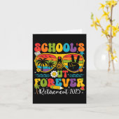 スクールズアウトフォーエバー退職先生ラス退職した カード (黄色い花)