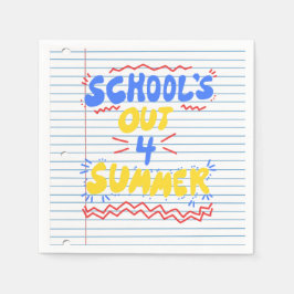 スクールズアウトルーズリーフ紙招待状 スタンダードカクテルナプキン