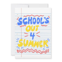 スクールズアウトルーズリーフ紙招待状