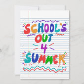 スクールズアウトルーズリーフ紙招待状 招待状 (正面)