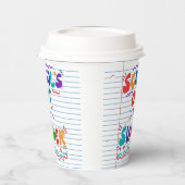 スクールズアウトルーズリーフ紙招待状 紙コップ (左)