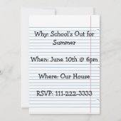 スクールズアウトルーズリーフ紙 招待状 (裏面)