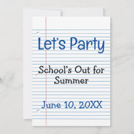 スクールズアウトルーズリーフ紙 招待状