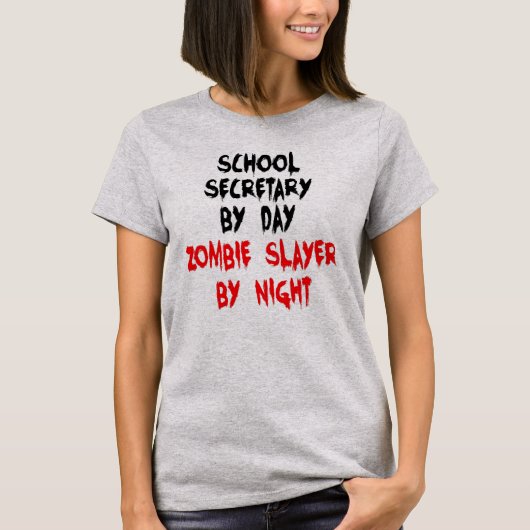 スクールセクレタリーゾンビジョーク Tシャツ (正面)
