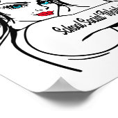 スクールソーシャルワーカーRosie The Riveter Pin ポスター (角)