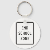 スクールゾーン道路標識の終了 キーホルダー (裏面)