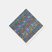 スクールチャルクボードアルファベットパーティー紙ナプキン スタンダードカクテルナプキン (角)