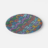 スクールチャルクボードアルファベットパーティー紙プレート ペーパープレート (アングル)