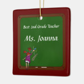 スクールチョークボード先生 セラミックオーナメント (左)