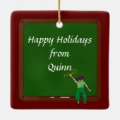 スクールチョークボード先生 セラミックオーナメント (裏面)