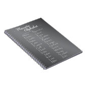 スクールチョーク黒板ふりがなアルファベットのスペル ノートブック (右側)