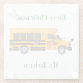 スクールチルドレンズバスクリスマス ガラスコースター (裏面)