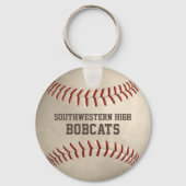 スクールチームと選手の名前の汚れた野球 キーホルダー (正面)