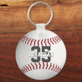 スクールチームと選手の名前シンプル野球 キーホルダー (裏面)