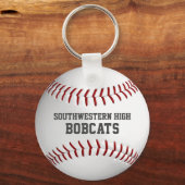 スクールチームと選手の名前シンプル野球 キーホルダー (正面)
