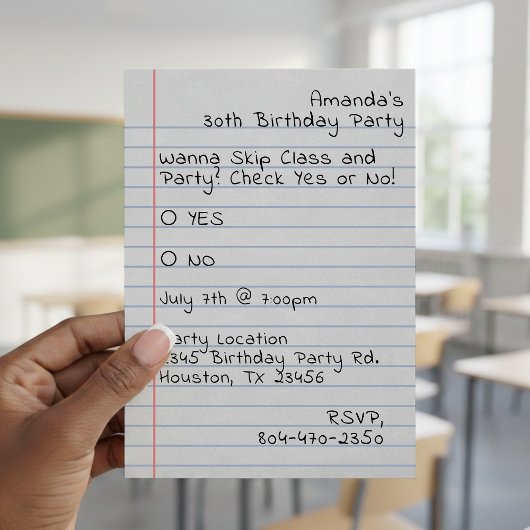 スクールデイズ チェックはい or いいえ ノートメモ帳 誕生日 招待状