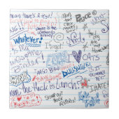 スクールドおもしろいルズアートことわざおもしろい  タイル (正面)