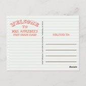 スクールドゥードルズウェルカム新学期はがき ポストカード (裏面)