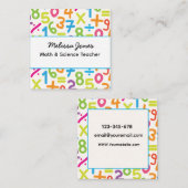 スクールナンバカラフルス演算先生 スクエア名刺 (正面/裏面)