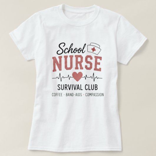 スクールナースサバイバルクラブ Tシャツ (デザイン正面)