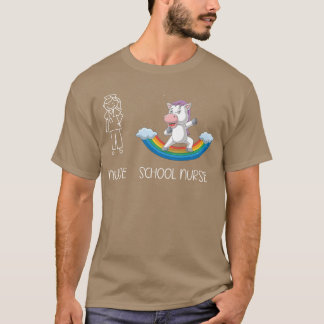 スクールナース実践ユニコーンその他の看護師私 Tシャツ