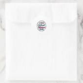 スクールナース Ever ビンテージ風彫刻Tシャツデザイン_1 ラウンドシール (バッグ)