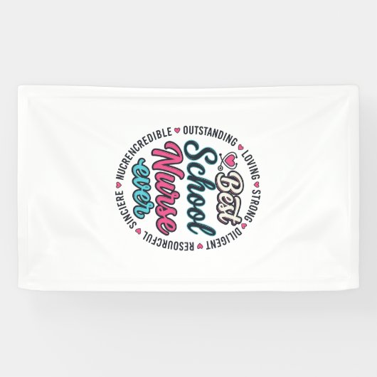 スクールナース Ever ビンテージ風彫刻Tシャツデザイン_1 横断幕 (横)