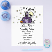 スクールハウス幽霊のよく出るスクールハロウィーン秋フェスティバル チラシ (シングル)