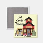 スクールハウス3級先生Tシャツ・ギフト マグネット (正面/裏面)