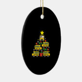 スクールバおもしろいスドライバーのクリスマスツリーオーナメント セラミックオーナメント (右)