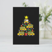 スクールバおもしろいスドライバーのクリスマスツリーオーナメント 出欠カード (スタンド正面)