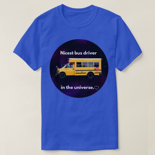 スクールバスかわいい贈り物へ運転手 Tシャツ (デザイン正面)