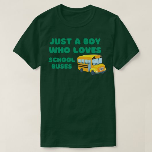 スクールバスが大好きな少年23 Tシャツ (デザイン正面)