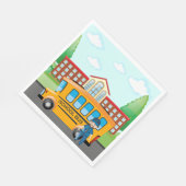 スクールバスとドライバー スタンダードランチョンナプキン (角)