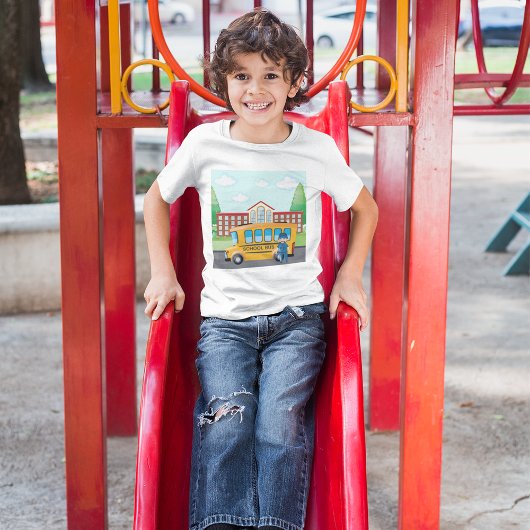 スクールバスとドライバー Tシャツ