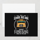スクールバスのアシスタント 面白い新学期 招待状 (正面/裏面)