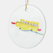 スクールバスのオーナメント セラミックオーナメント (左)