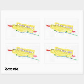 スクールバスのシール 長方形シール (シート)