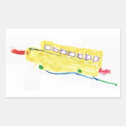 スクールバスのシール 長方形シール (正面)