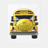 スクールバスのパーソナライズな毛布 フリースブランケット (正面)