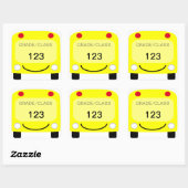 スクールバスのラベルのステッカー スクエアシール (シート)