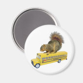 スクールバスのリス マグネット (正面/裏面)