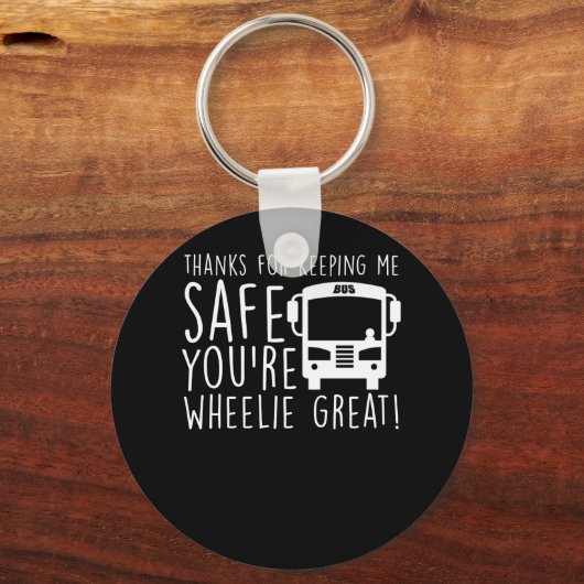 スクールバスの保運転手の安全な素晴らし車 キーホルダー (正面)