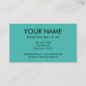 スクールバスの名刺 – 黄色い青 名刺 (裏面)